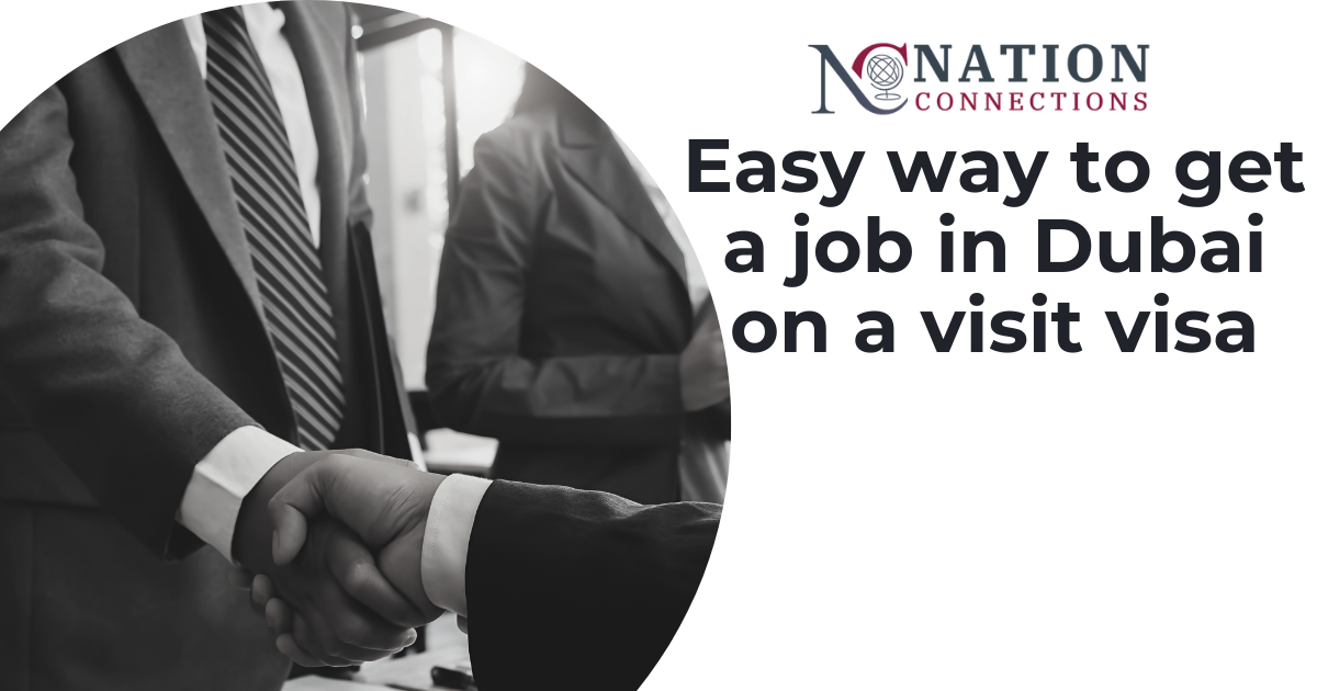 easy way to get a job in Dubai on a visit visa