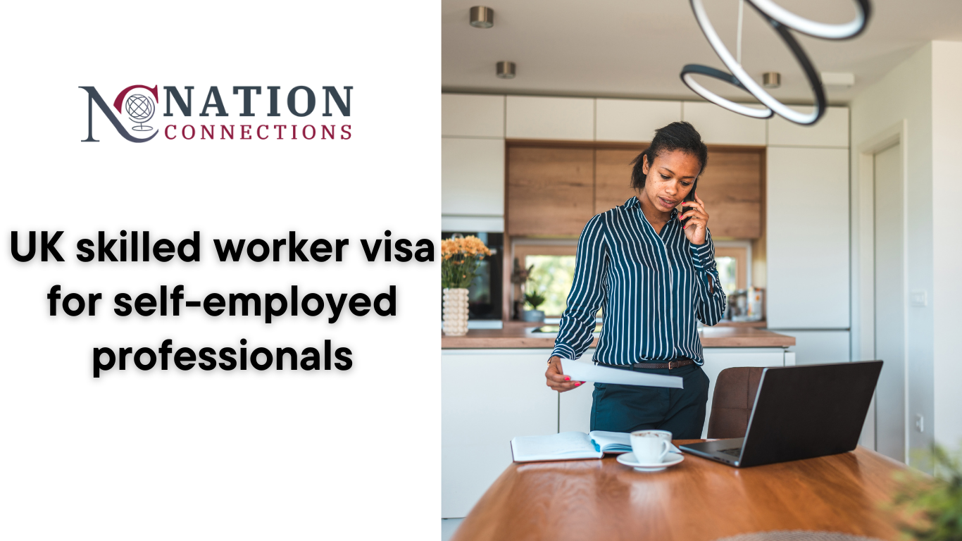 UK skilled worker visa for self-employed professionals