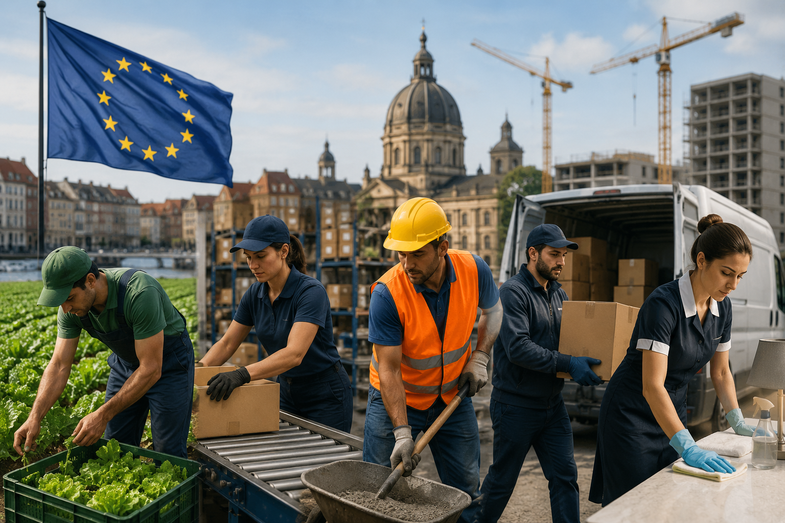 Unskilled Labor Jobs in Europe: Salary, Visa & Application Guide